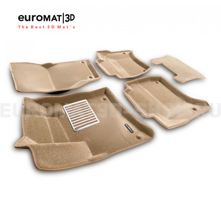 Текстильные 3D коврики Euromat3D Lux в салон для Porsche Cayenne (2010-2017) № EM3D-004101T Бежевые Текстильные 3D коврики Euromat3D Lux в салон для Porsche Cayenne (2010-2017) № EM3D-004101T Бежевые