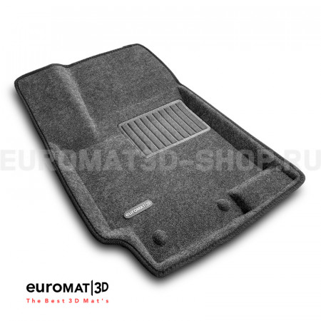 Текстильные 3D коврики Euromat3D Business в салон для Hyundai Solaris (2010-2016) № EMC3D-002922G Серые