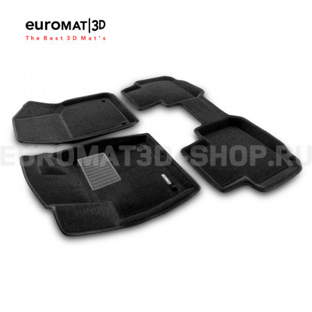 Текстильные 3D коврики Euromat3D Business в салон для Volkswagen Teramont (2018-) № EMC3D-005410