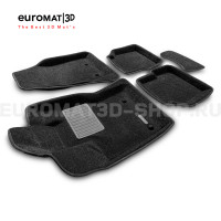 Текстильные 3D коврики Euromat3D Business в салон для Jeep Compass (2018-) № EMC3D-002762
