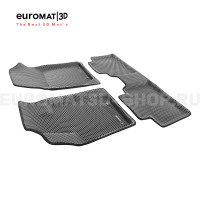 3D коврики Euromat3D EVA в салон для Geely Atlas Pro (2021-) № EM3DEVA-001409G Серые
