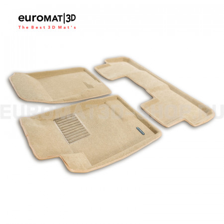 Текстильные 3D коврики Euromat3D Business в салон для Haval F7 (2019-2024) № EMC3D-001404T Бежевые