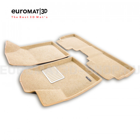 Текстильные 3D коврики Euromat3D Lux в салон для Evolute i-space (2023-) № EM3D-001451T Бежевые